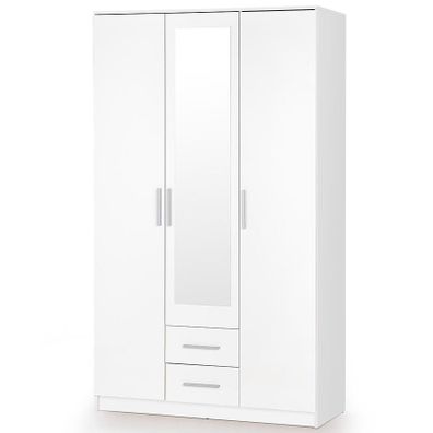 Skriňa Lima S-3 biela/zrkadlo
