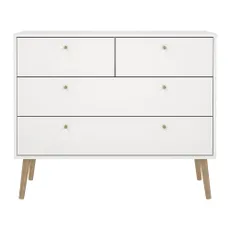 Biela nízka komoda 99x82 cm Bodo – Tvilum