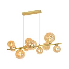 Brilagi - LED Luster na lanku MILLA 10xG9/3W/230V zlatá