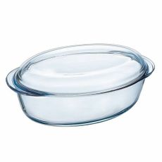 Pyrex Sklenená zapekacia misa s vekom, 4,1 l