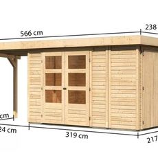 Drevený záhradný domček RETOLA 3 Lanitplast 543 cm