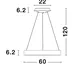 LED luster Rando Thin 60 4000K čierne