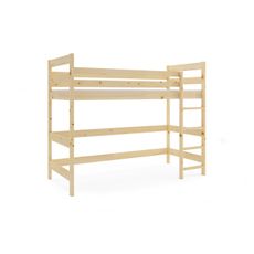 Vyvýšená posteľ z masívu ANTRESOLA 200×90 cm – borovica
