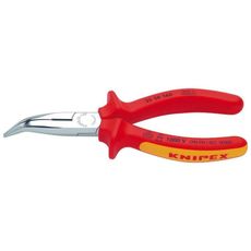 Polkruhové kliešte s čepeľami pre rádiotechniku 160 mm - 1000 V. KNIPEX 25 26 160 - chrómované, viaczložkové VDE objímky