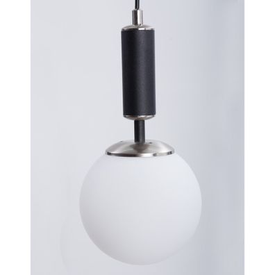 Biele/čierne závesné svietidlo so skleneným tienidlom ø 15 cm Hector – Squid Lighting