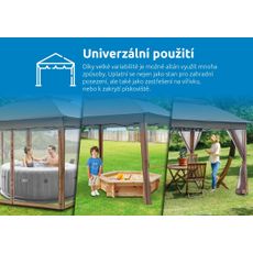 Marimex | Záhradný altánok Marimex Vista 3x3 m - hnedý | 10970572