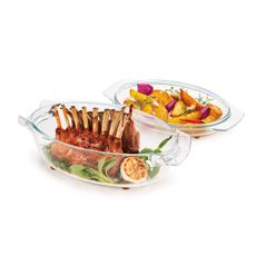 Oválny pekáč s poklopom GrandCHEF 35 x 21 cm, sklenený