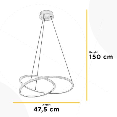ONLI - LED Luster na lanku LIBERTY LED/30W/230V 4000K zlatá