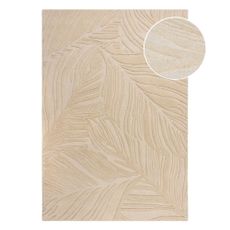 Béžový vlnený koberec Flair Rugs Lino Leaf, 160 x 230 cm
