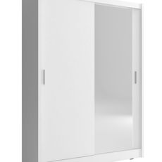 Piaski Šatní skříň Maja 130 cm s jedním zrcadlem bílá