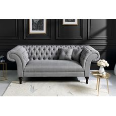 Pohovka Paris Chesterfield grey velvet