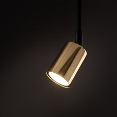 Luster na tyči do lištového systému TOP 1xGU10/10W/230V zlatá/čierna