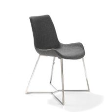 Estila Moderná sivá jedálenská stolička Urbano s chrómovými nožičkami 82cm