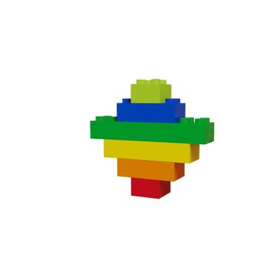 Súprava stavebných kociek ku guličkovej dráhe Hubelino Rainbow, 120 ks