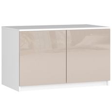 Nadstavba na skriňu S90 - biela/cappuccino lesk
