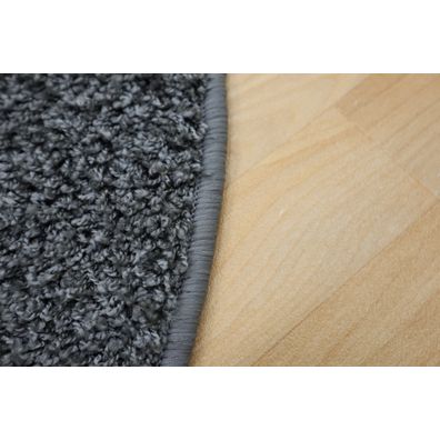 Vopi , Kusový koberec Color Shaggy sivý guľatý, 250x250 (priemer) kruh, šedá, kancelária