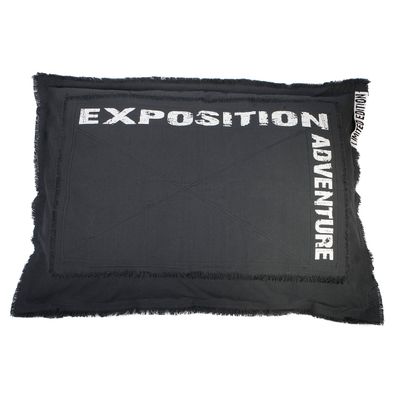 Luxusný vankúš pre psa Lex & Max Adventure 100 x 70 cm | antracit