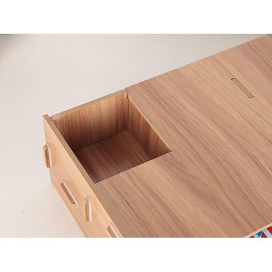 Drevený DIY stojan pod monitor so zásuvkou 5088K svetlé drevo