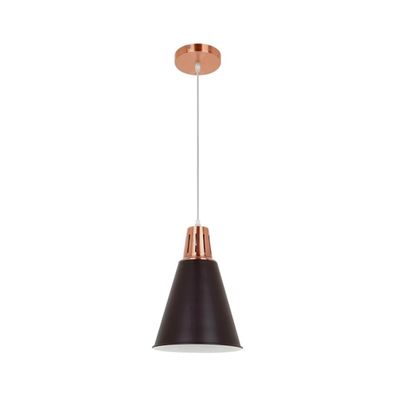 Klausen KL 6236 - Luster na lanku SHADE 1xE27/15W/230V medená/čierna
