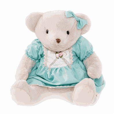 Plyšový medveď, smotanová/modrá, 65cm, MADEN GIRL TYP2