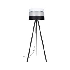 Stojacia lampa CORAL 1xE27/60W/230V wenge/čierna/biela/chróm