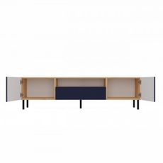 Televízny stolík RTV Kama 160/2K - dub artisan/modrá