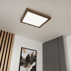 Brilagi-LED Stmievateľné svietidlo WOODY FRAME LED/50W/230V dub 60x60 cm IP44 + DO