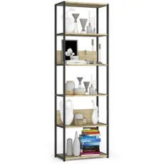 Ak furniture Regál PRAMONI 60x192 cm černý/dub artisan