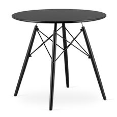 Jedálenský stôl TODI 80 cm - čierna/čierna