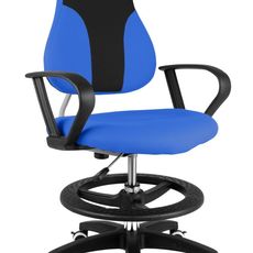 Detská rastúca stolička Neoseat KINDER — látka, čierna / modrá