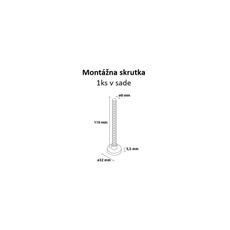 Montážna skrutka k jednostrannému madlu SRPRZE Nerez