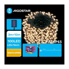 Aigostar - LED Solárna vianočná reťaz 100xLED/8 funkcií 12m IP65 teplá biela