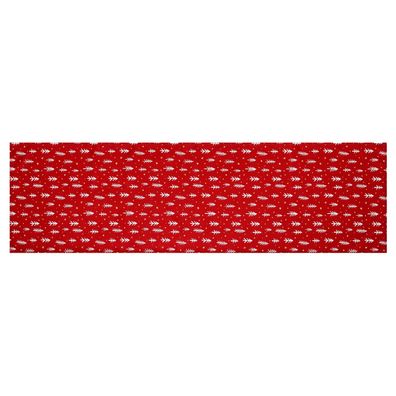 Behúň červený - vianočný, 100% polyester, 40 x 150 cm.