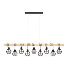 Eglo 44077 - Luster na lanku TOWNSHEND 9xE27/60W/230V