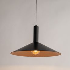 Luster na lanku CAPRI 1xE27/15W/230V pr. 50 cm čierna/medená