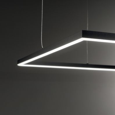 Ideal Lux - LED Luster na lanku ORACLE SLIM LED/33W/230V 3000K 50x50 cm čierna