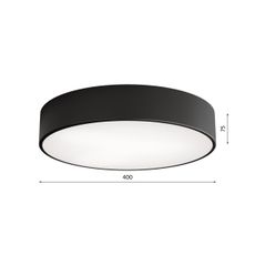 Vonkajšie stropné svietidlo so senzorom CLEO 3xE27/24W/230V pr. 40 cm čierna IP54