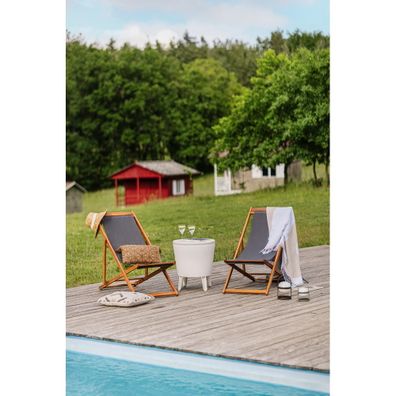 Sivé/v prírodnej farbe drevené záhradné ležadlo Dionysus – Bonami Essentials