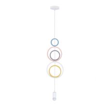 Detský luster na lanku HOOPS 1xE27/20W/230V pr. 19 cm pestrofarebný