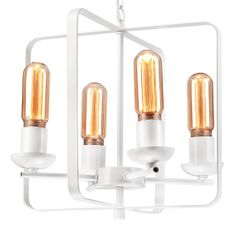 Luster na reťazi CEDRIC II 4xE27/60W/230V biela