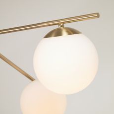 Stropné svietidlo so skleneným tienidlom v bielo-zlatej farbe ø 14 cm Mahala - Kave Home