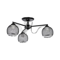 Luster na tyči 3xE27/60W/230V čierna