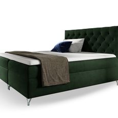 Wilsondo Čalúnená boxspring posteľ s matracom Guliette 120x200 - zelená