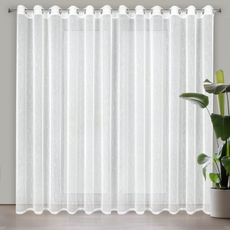 ZÁCLONA NA KRÚŽKOCH KELLY 300X250 CM BIELA