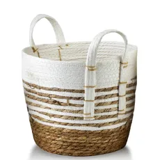 Mondex Úložný košík Bali L 28x23 cm bílo-hnědý