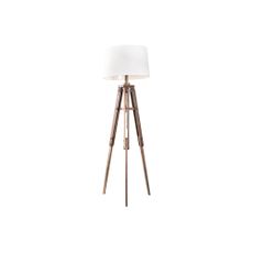Estila Moderná stojaca lampa Sopporte s bledým kruhovým tienidlom a stojanom z dreva 158cm