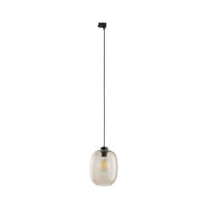 Luster na lanku do 3-fáz. lišto. systému ELIO 1xE27/15W/230V čierna/dymová béžová