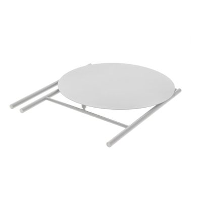 Biely kovový okrúhly jedálenský stôl ø 70 cm Disc – Zone