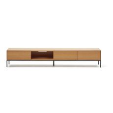 TV stolík v dekore duba v prírodnej farbe 195x35 cm Vedrana – Kave Home