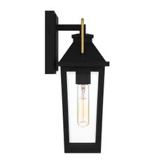 Quoizel QZ-BUCKLEY-S-MBK -Vonkajšie nástenné svietidlo BUCKLEY 1xE27/40W/230V IP44